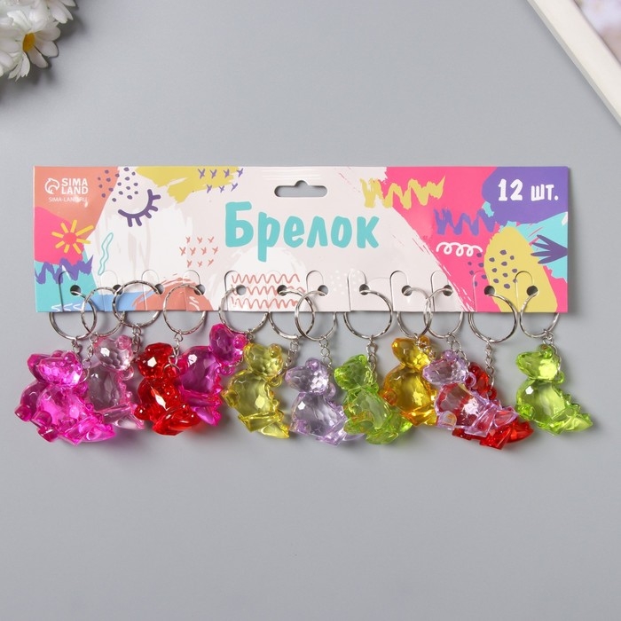 Брелок пластик Брелок пластик "Динозаврик" МИКС 4,5х1,5х4 см