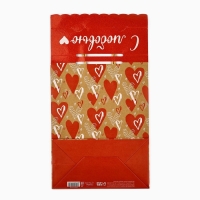 Пакет с клапаном «С любовью», сердца, крафт, глиттер, 19,5 × 10 × 25.2 см Пакет с клапаном «С любовью», сердца, крафт, глиттер, 19,5 × 10 × 25.2 см
