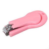 Детский маникюрный набор (ножницы, книпсер, пилка, пинцет), цвет розовый