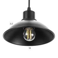 Светильник "Артена" 1xE27 40Вт черный 18х18х6-106 см Светильник "Артена" 1xE27 40Вт черный 18х18х6-106 см