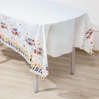 Скатерть одноразовая «С днём рождения», свечи, 180×137 см Скатерть одноразовая «С днём рождения», свечи, 180×137 см