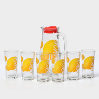 Набор питьевой «Ассорти», 7 предметов: кувшин 1,7 л, стаканы 250 мл, 6 шт, МИКС Набор питьевой «Ассорти», 7 предметов: кувшин 1,7 л, стаканы 250 мл, 6 шт, МИКС