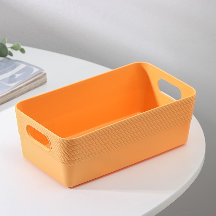 Корзина для хранения Доляна &laquo;Кайма&raquo;, пластик, 19,8&times;11&times;7 см, цвет МИКС