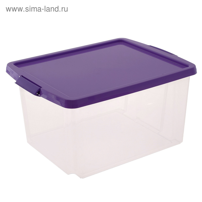 Контейнер для хранения с крышкой, 30 л, 47&times;36,5&times;24,5 см, цвет МИКС