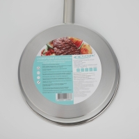 Сковорода &laquo;Общепит&raquo;, d=24 см, h=6,5 см, корпус 0,6 мм, дно ТРС 3,5 мм, антипригарное покрытие, индукция