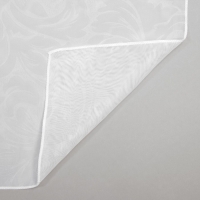 Штора-тюль для кухни Witerra с тиснением вензель 140х145см, белый, вуаль, пэ100% Штора-тюль для кухни Witerra с тиснением вензель 140х145см, белый, вуаль, пэ100%