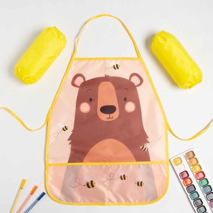 Фартук детский с нарукавниками Этель &laquo;Мишка&raquo;, 49 х 39 см