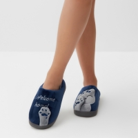 Тапочки женские размер 36-37, цвет синий Тапочки женские размер 36-37, цвет синий