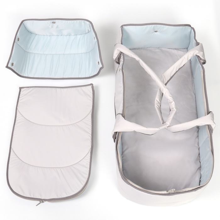 Люлька-переноска для новорожденных  &laquo;Ассорти&raquo;, цвет светло-серый