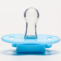 Соска - пустышка силиконовая классическая, от 0 мес., с колпачком, цвет голбой