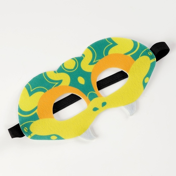Карнавальная маска &laquo;Прикольная змейка&raquo;, цвет зелёный