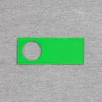 Лейбл из ПВХ с вырубкой &laquo;Круг&raquo;, зеленый неон