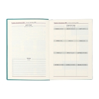 Ежедневник датир 2025г А6+ 176л ESCALADA, мяг обл, иск кожа, бл тис, тон бл 70г/м2, зелёный