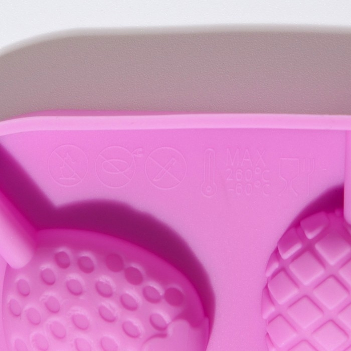 Форма для леденцов Доляна &laquo;Тропики&raquo;, силикон, 13,5&times;13,5&times;1,2 см, 8 ячеек, с палочками, цвет МИКС