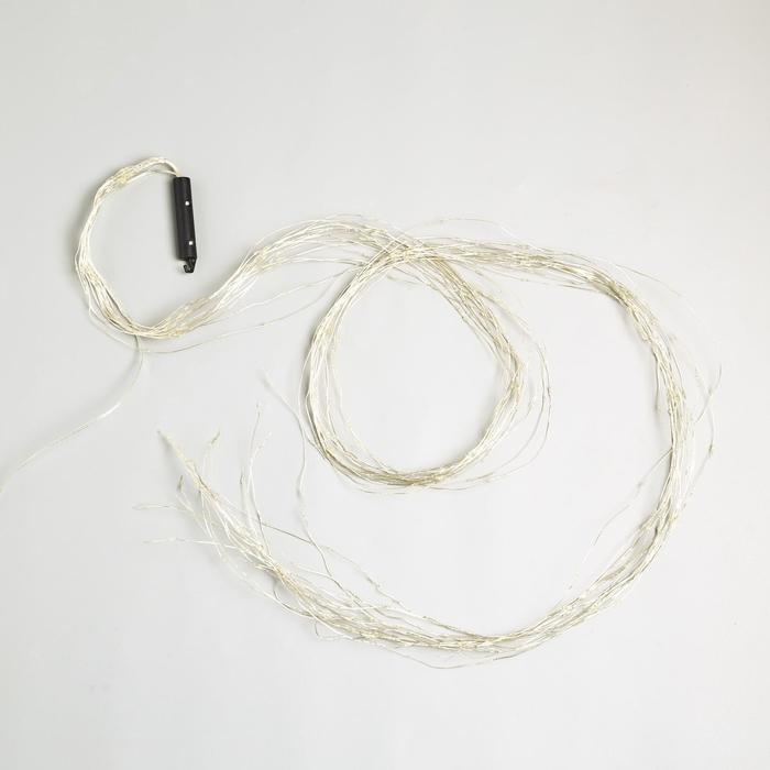 Гирлянда «Конский хвост» 20 нитей по 2 м, IP20, серебристая нить, 400 LED, свечение белое, 12 В Гирлянда «Конский хвост» 20 нитей по 2 м, IP20, серебристая нить, 400 LED, свечение белое, 12 В