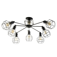 Люстра "Ортико" 8хЕ27 40Вт черный 80х80х25см BayerLux