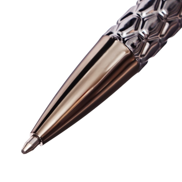 Ручка подарочная шариковая в кожзам футляре поворотная Змея корпус бронза Ручка подарочная шариковая в кожзам футляре поворотная Змея корпус бронза