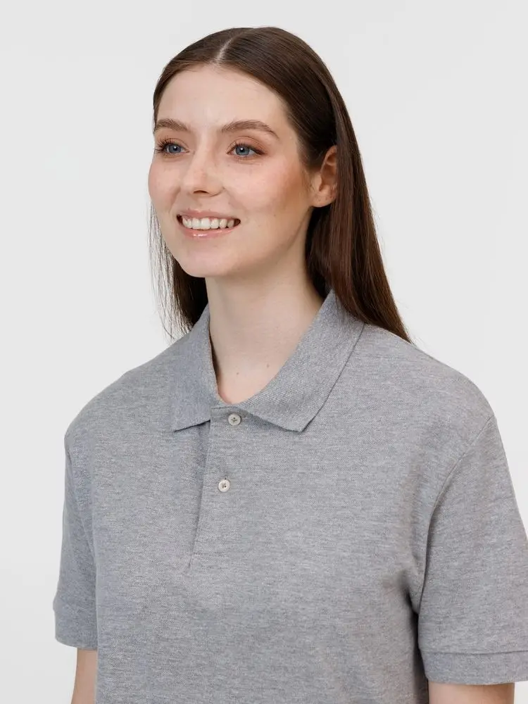 Рубашка поло унисекс Pacific, серый меланж, размер 4XL