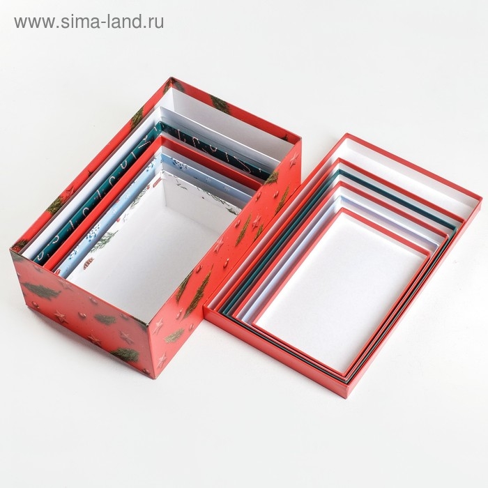 Набор подарочных коробок 6в1 &laquo;Стильный&raquo;, 20 х 12,5 х 7,5 - 32,5 х 20 х 12,5 см , Новый год