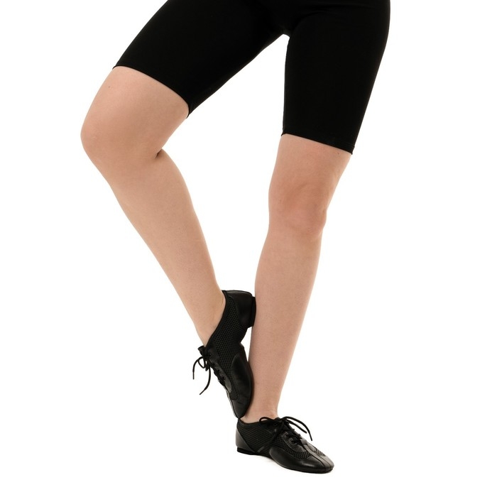Джазовки &laquo;Спорт&raquo;, натуральная кожа, с сеткой, длина по стельке 19,5 см, цвет чёрный