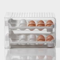 Контейнер для хранения яиц Доляна, 40 ячеек, 27&times;22&times;16 см, цвет белый