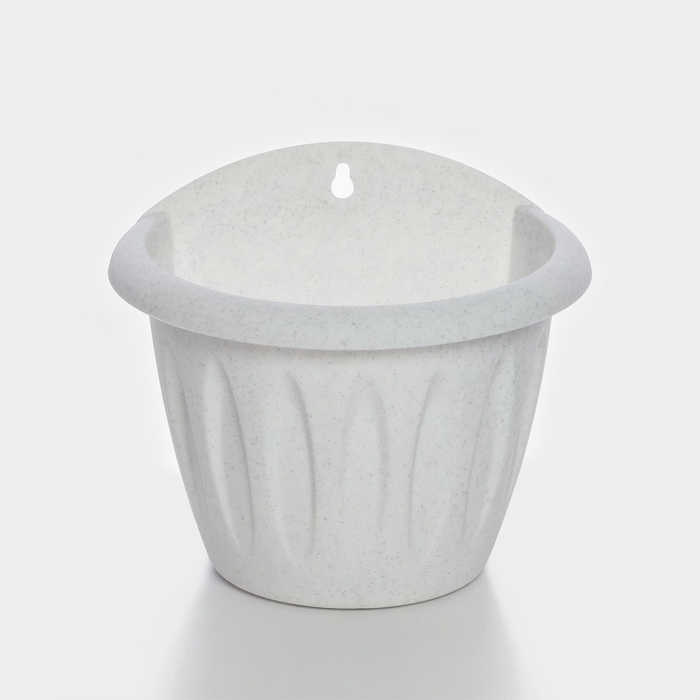 Кашпо настенное «Фелиция», 1 л, d=16 см, цвет мраморный Кашпо настенное «Фелиция», 1 л, d=16 см, цвет мраморный