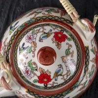 Чайник керамический заварочный с металлическим ситом «Цветы», 900 мл Чайник керамический заварочный с металлическим ситом «Цветы», 900 мл