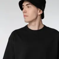 Футболка оверсайз мужская Boxy Men, черная, размер M