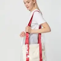 Шопер Clear Fest, прозрачный с красными ручками