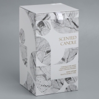 Свеча в бетоне ароматическая "Персик", соевый воск