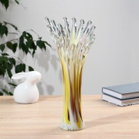 Ваза "Коралл" h 340 мм. (в стеклокрошку) Ж/О/К,  МИКС