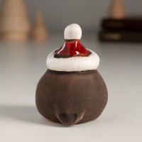 Сувенир керамика "Птенчик в красной шапочке" 4,8х4,9х6,3 см