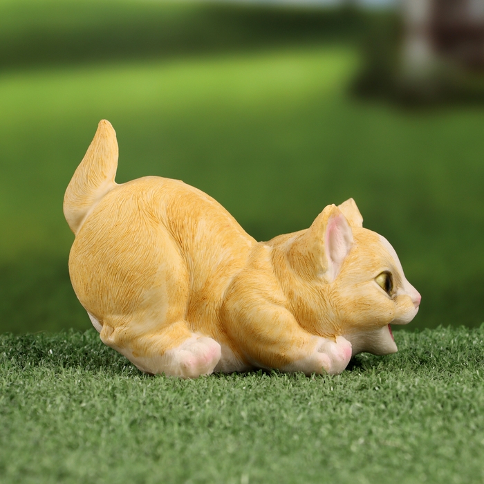 Садовая фигура Садовая фигура "Котенок на охоте" 8х15х11см /// МИКС