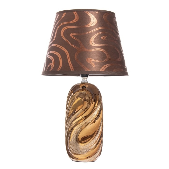Настольная лампа Настольная лампа "Доминика" Е14 40Вт шоколадно-золотой 22,5х22,5х40см