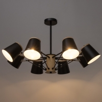 Люстра "Ирвина" 8хЕ27 40Вт черный 85х85х50см
