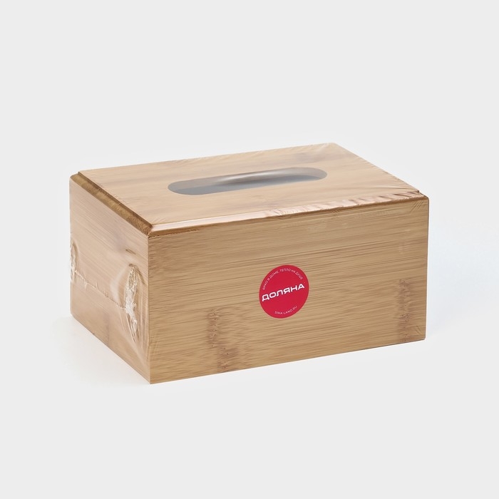 Салфетница Доляна &laquo;Комфорт&raquo;, 17&times;11&times;9 см, бамбук