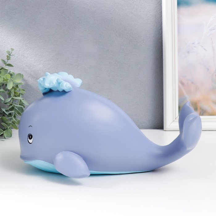 Сувенир полистоун подставка под бутылку "Голубой кит" 14,5х18х27 см