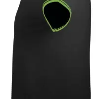 Рубашка поло мужская Pasadena Men 200 с контрастной отделкой, черный/зеленый, размер XXL