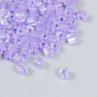 Бисер стекло 6/0 "Кубик. Полупрозрачный. Светло-сиреневый" 10 гр Бисер стекло 6/0 "Кубик. Полупрозрачный. Светло-сиреневый" 10 гр