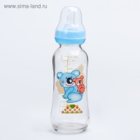 Бутылочка для кормления, классическое горло, 250 мл., от 3 мес., стекло, цвет МИКС Бутылочка для кормления, классическое горло, 250 мл., от 3 мес., стекло, цвет МИКС