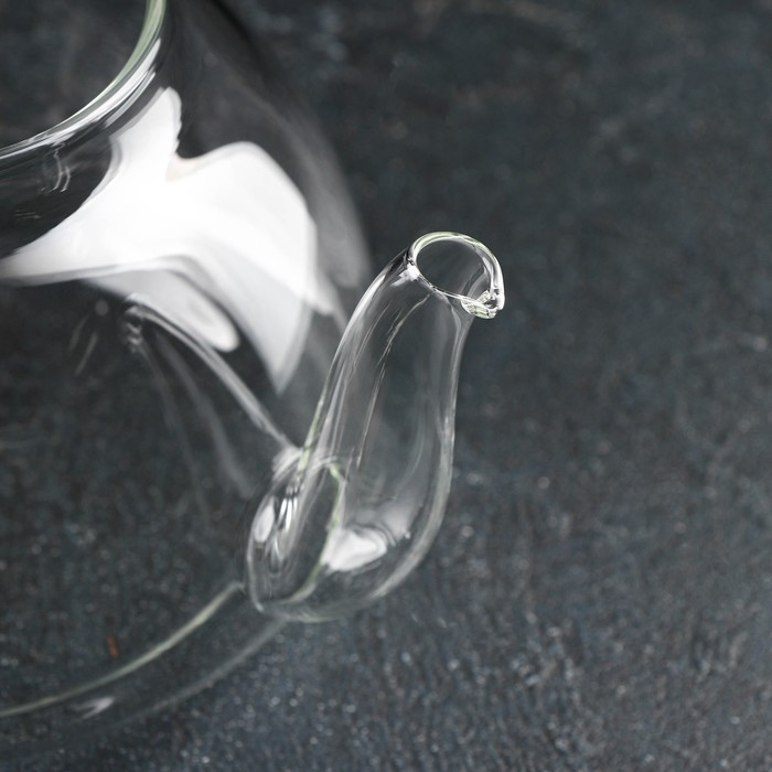 Чайник стеклянный заварочный с металлическим ситом «Жак», 1 л, 21×14×11 см Чайник стеклянный заварочный с металлическим ситом «Жак», 1 л, 21×14×11 см