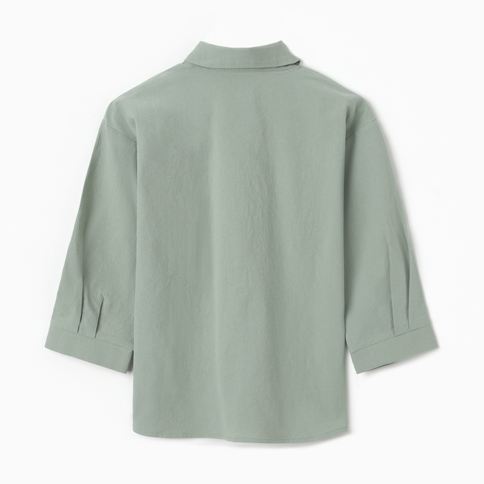 Костюм для девочки (рубашка и шорты) MINAKU, цвет оливковый, рост 158-164 см