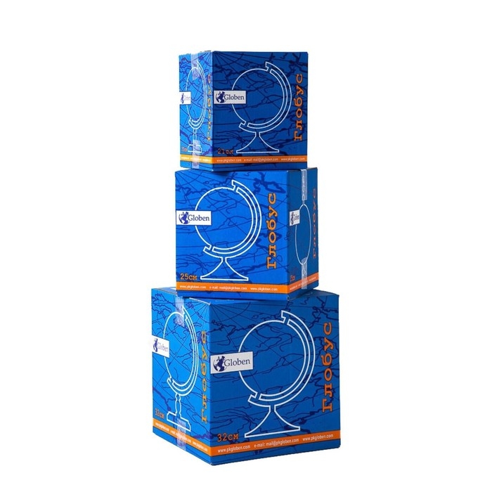 Глoбус физический рельефный &laquo;Классик Евро&raquo;, диаметр 250 мм, с подсветкой от батареек