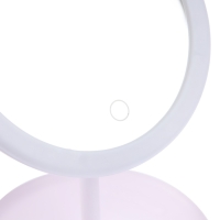 Зеркало KZ-09, подсветка, настольное, АКБ, 2500 мАч, 3 режима, поворот 90&deg;, белое