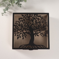 Шкатулка дерево с делениями "Время для чая" 20,2х20,2х7,3 см Шкатулка дерево с делениями "Время для чая" 20,2х20,2х7,3 см