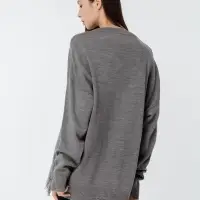 Джемпер оверсайз унисекс Grunge, серый, размер S/M Джемпер оверсайз унисекс Grunge, серый, размер S/M