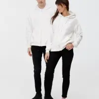 Толстовка унисекс оверсайз на молнии Zippy Terry, белая, размер M/L