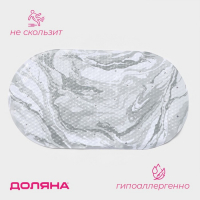 Коврик противоскользящий в ванну на присосках Доляна &laquo;Мрамор&raquo;, 38&times;69 см