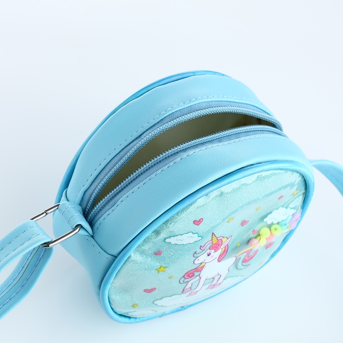 Сумка детская для девочки на молнии &laquo;Выбражулька&raquo;, цвет голубой