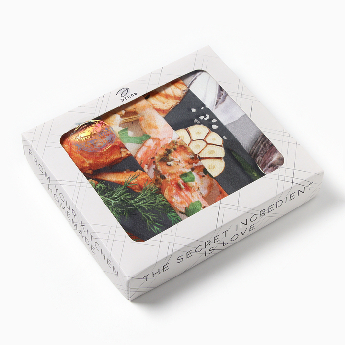 Набор полотенец "Этель" Fish dish 4 шт, 100% хлопок